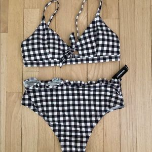 High waisted Gingham bikini